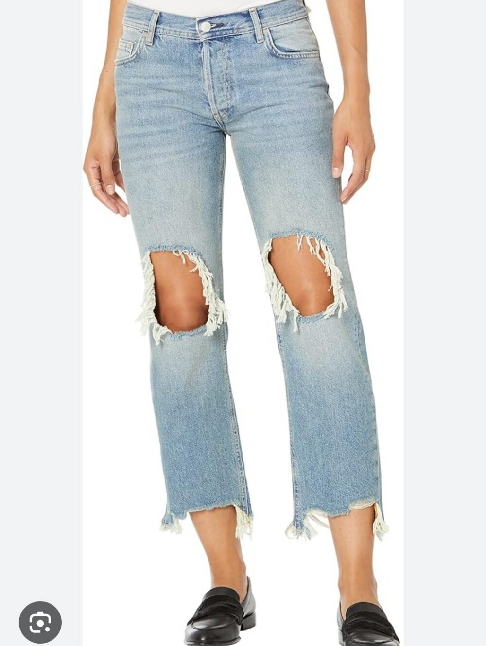Free People We The Free Maggie Mid Rise Straight Leg Jeans - Size 27